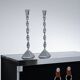 Pair of twisted metal candlesticks, 1980s