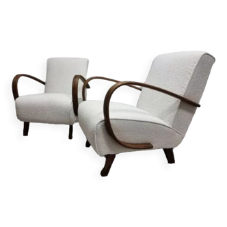 Paire de fauteuils restaurés par Jindrich Halabala