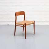 Niels Möller Model 75 Paper Cord Dining Chairs