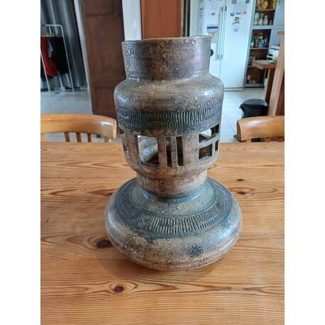 Pied de lampe en grès émaillé, années 60