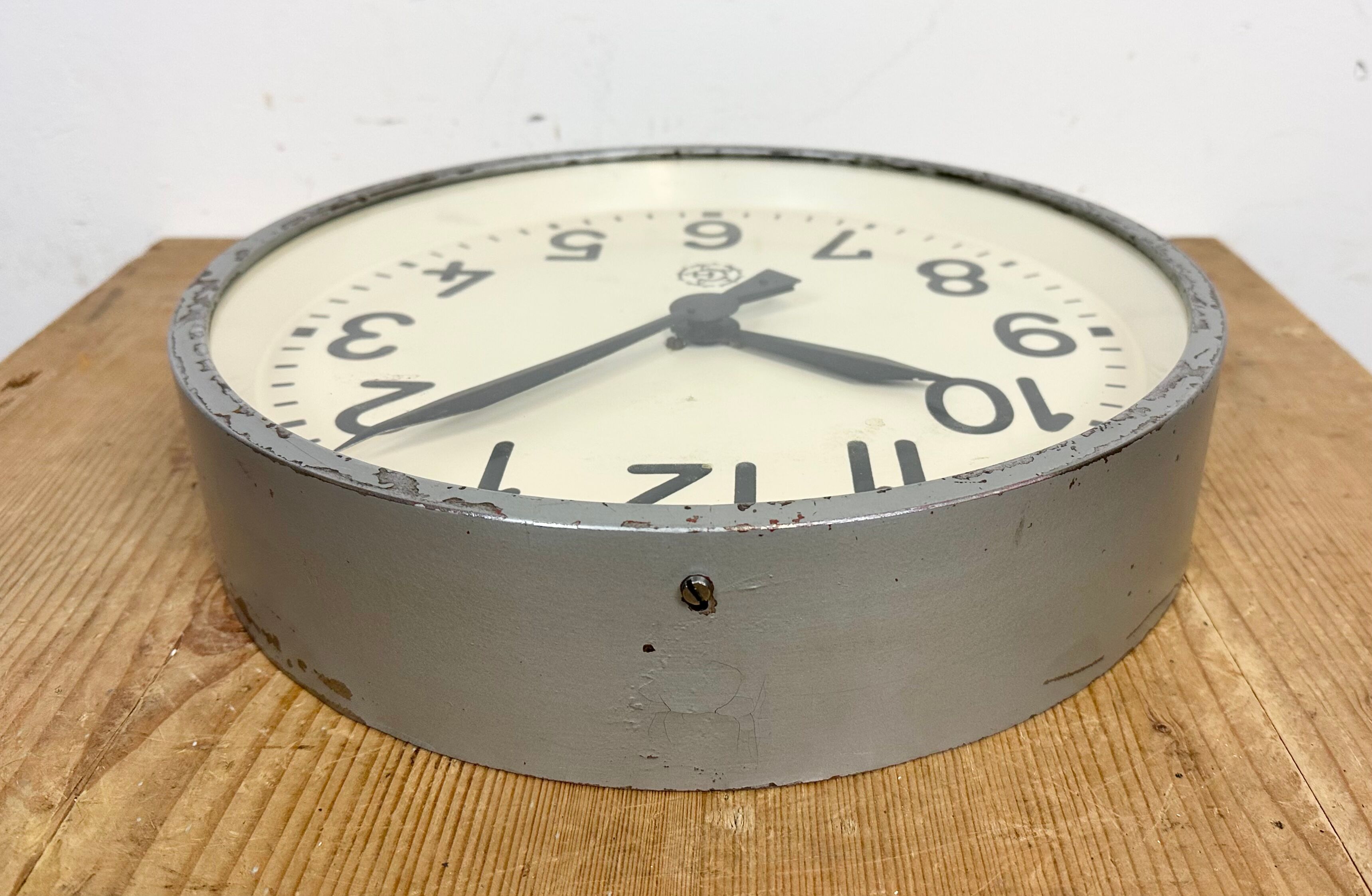 Industrial factory wall clock from Chronotechna, 1950s