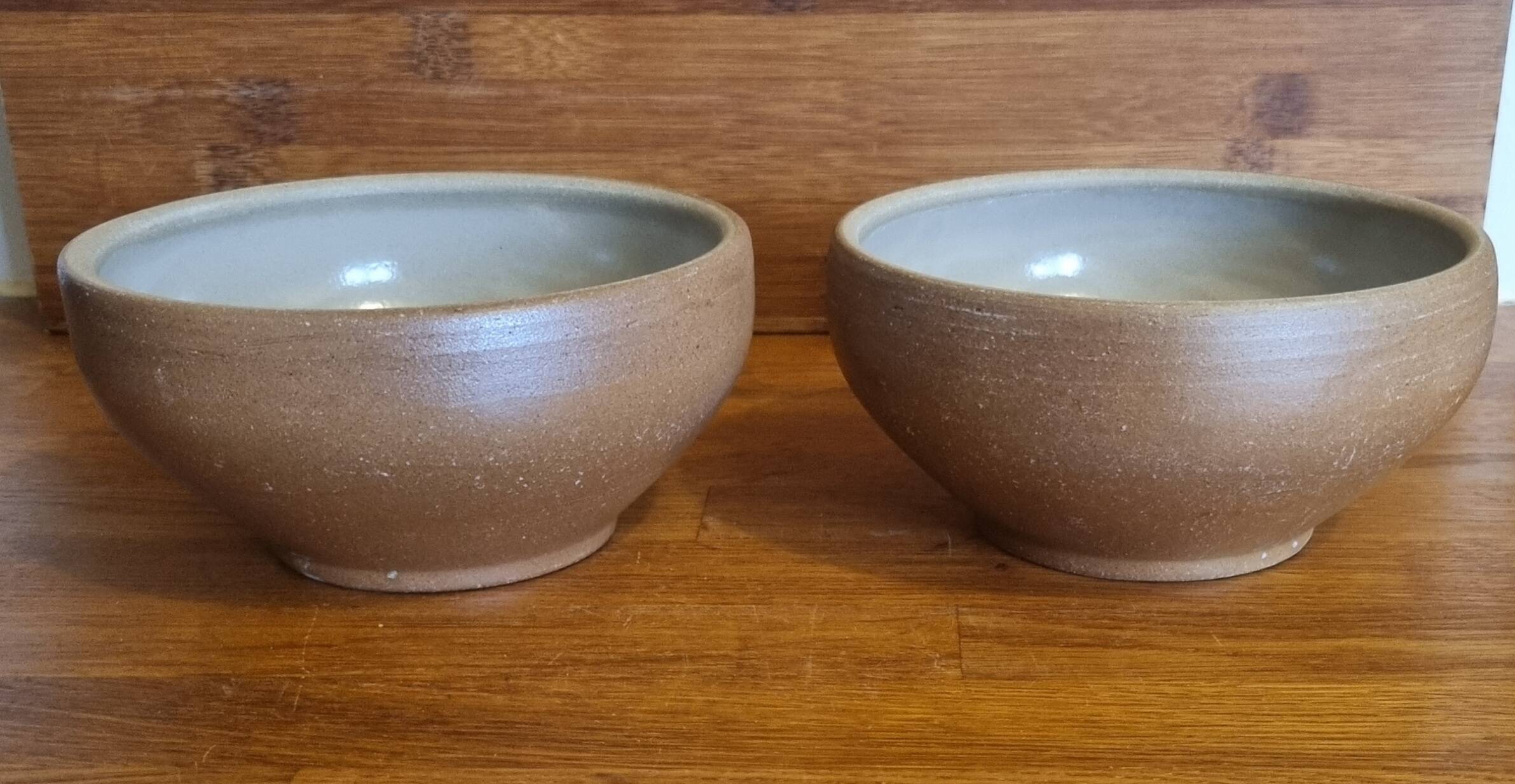 Set of 2 Vintage Stoneware Bowls No 1