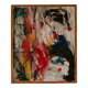 Original Swedish Oil on Canvas – “Abstract” by KB – Vintage & Framed  49 ×
