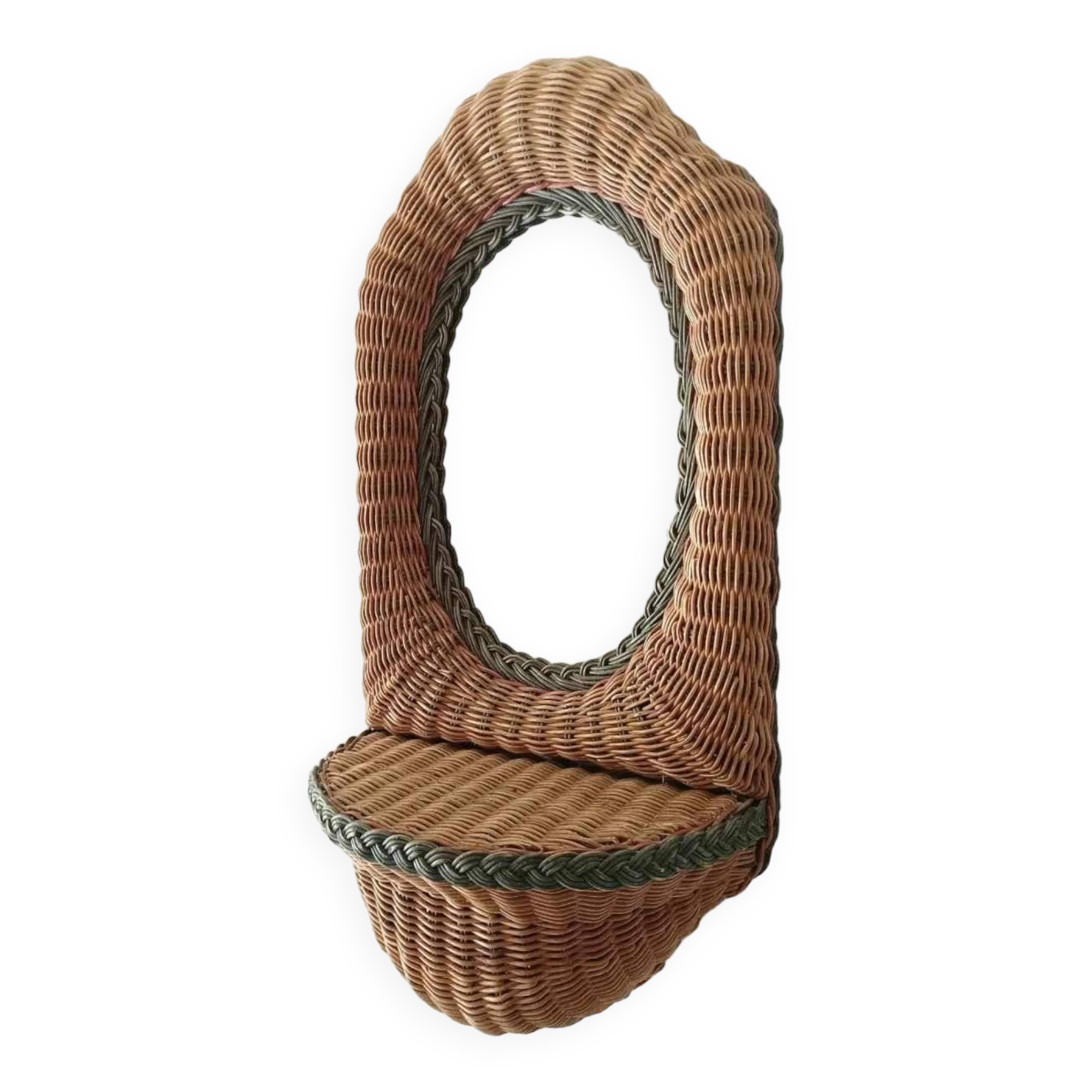 Rattan mirror