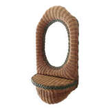 Rattan mirror