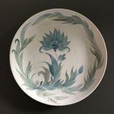 Signed floral decoration plate