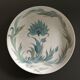 Signed floral decoration plate
