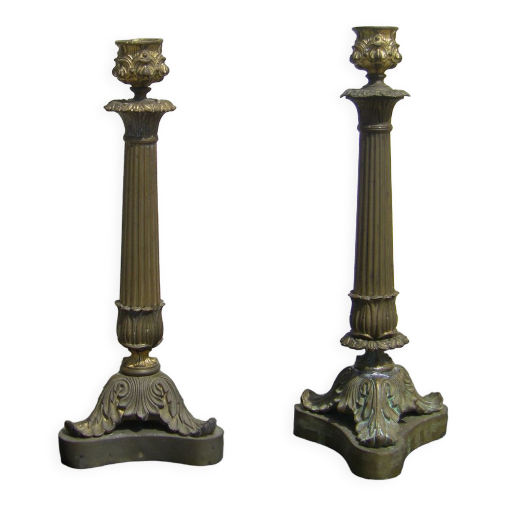 Pair of antique candle holders