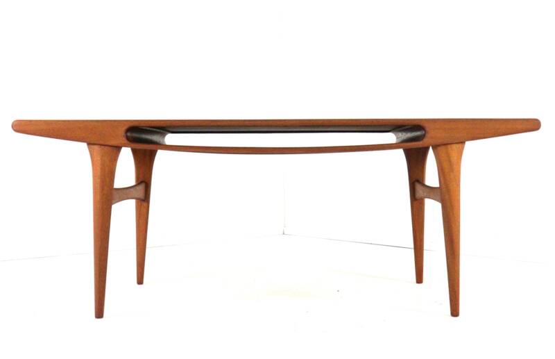 Table basse 'Smile' - design danois - milieu du siècle moderne - restaurée