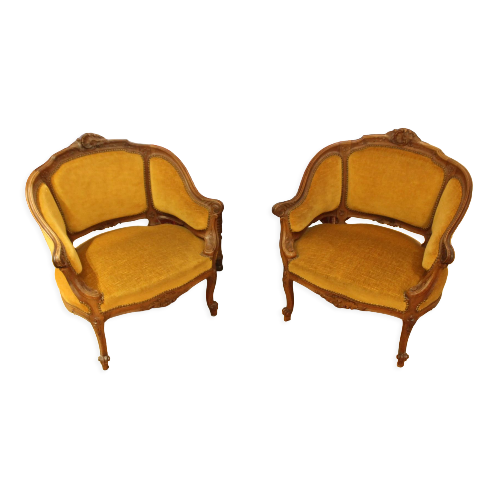 Paire de fauteuils bergères
