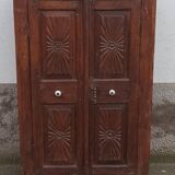 Old wooden cabinet with ceramic handles