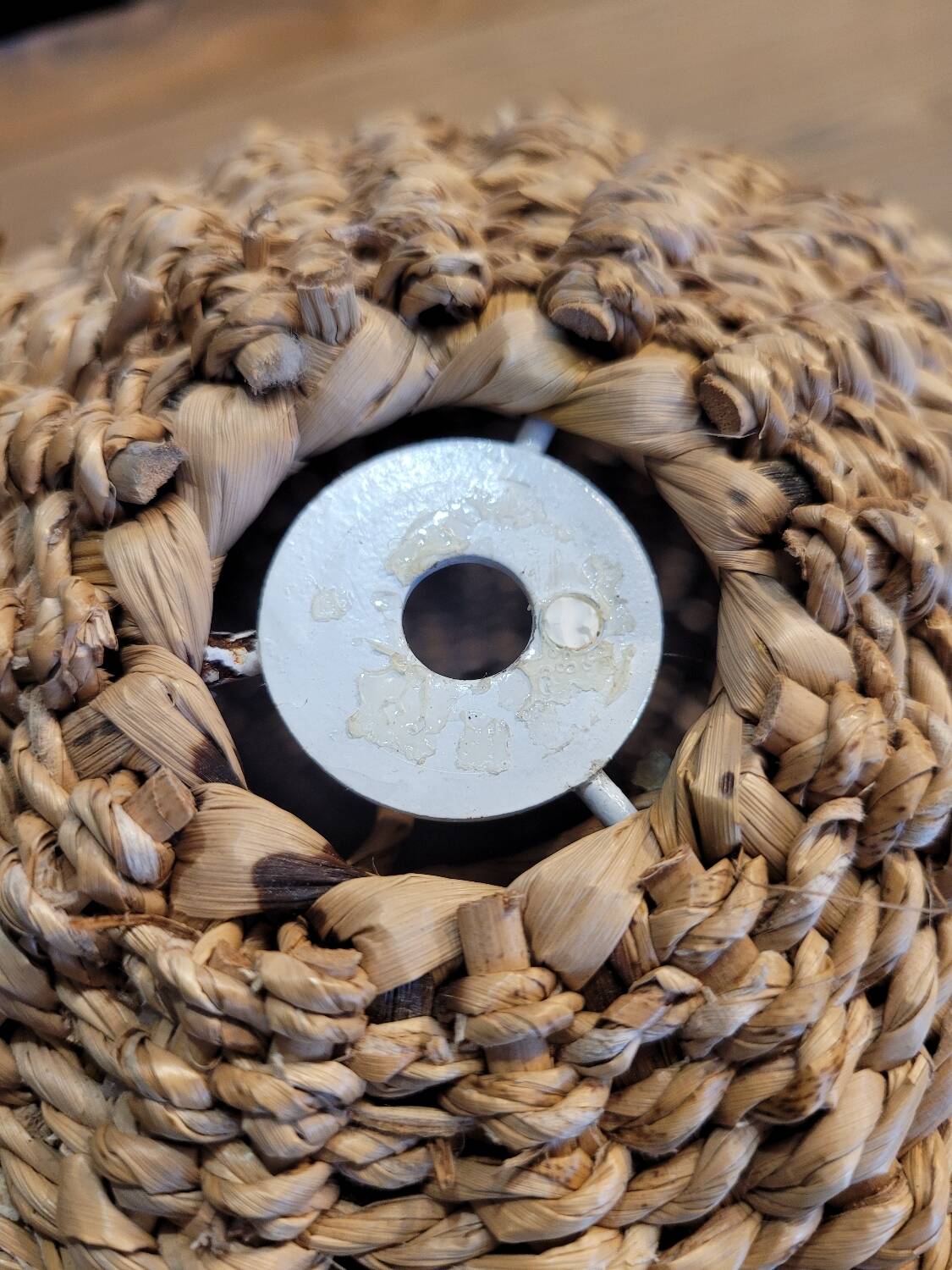 Woven rattan pendant light - H38cm