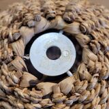 Woven rattan pendant light - H38cm