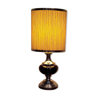 Vintage ceramic table lamp and chrome metal