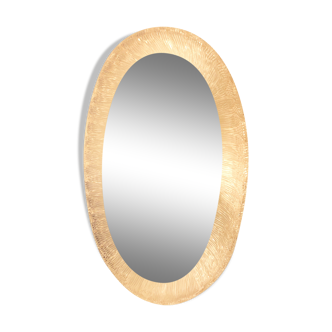 Hillebrand oval illuminated mirror, 1970s