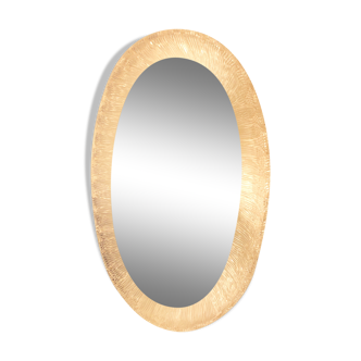 Miroir illuminé ovale Hillebrand, années 1970
