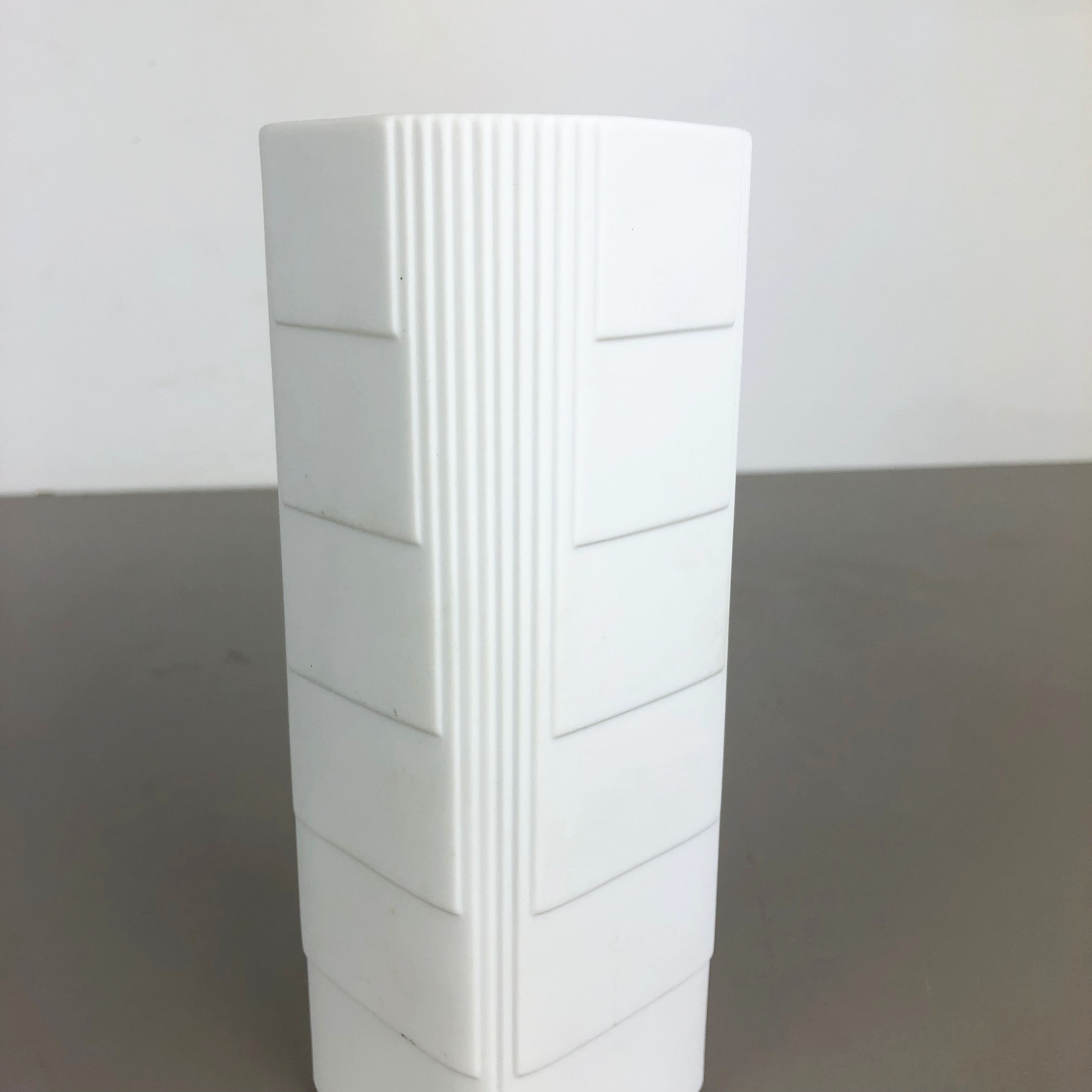 Original porcelain op art vase by Christa Galtz for Rosenthal Germany, 1970s