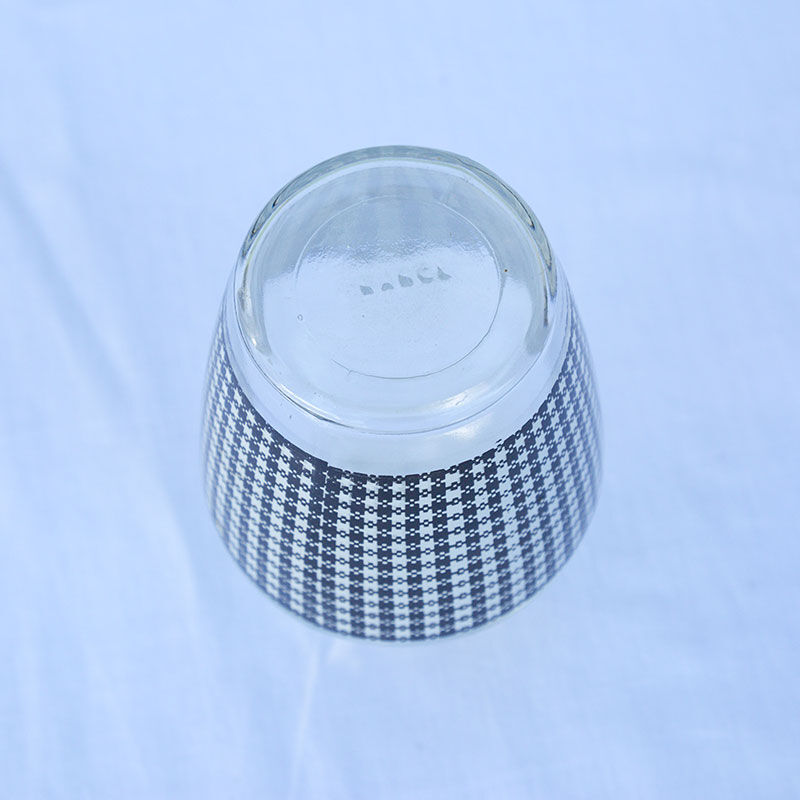 Tartan motif glass carafe