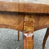 Regency style coffee table Inlaid pedestal table, curved legs
