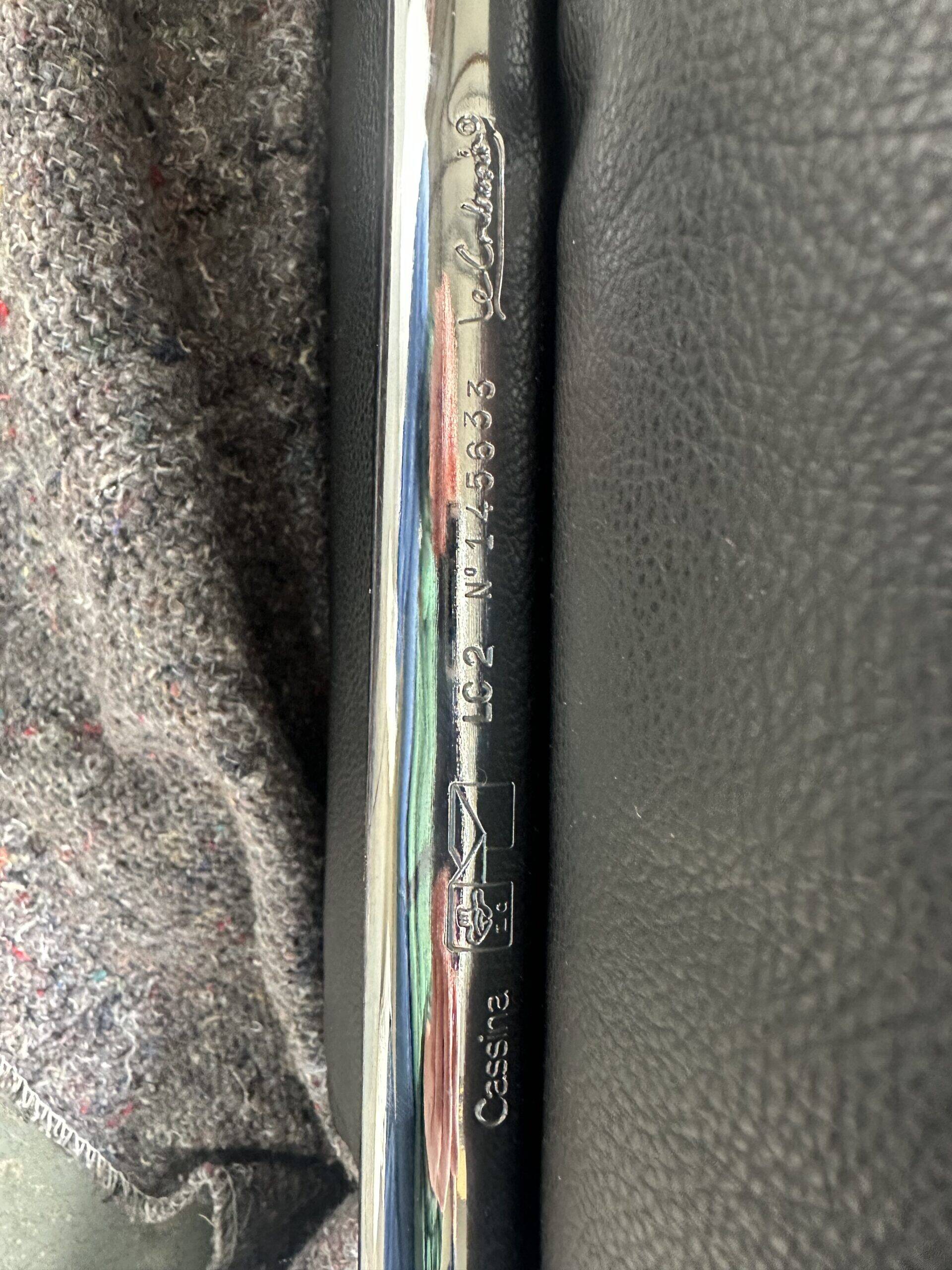 LC2 armchair and ottoman by Le Corbusier et al. for Cassina 1990s