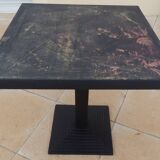 Vintage professional bistro table and its cast iron base