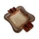 Fat lava ceramic ashtray signed, Germany, 1970s.