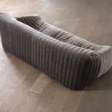 Canapé trois places original Cinna Sandra en velours par Annie Hieronimus, France années 1970