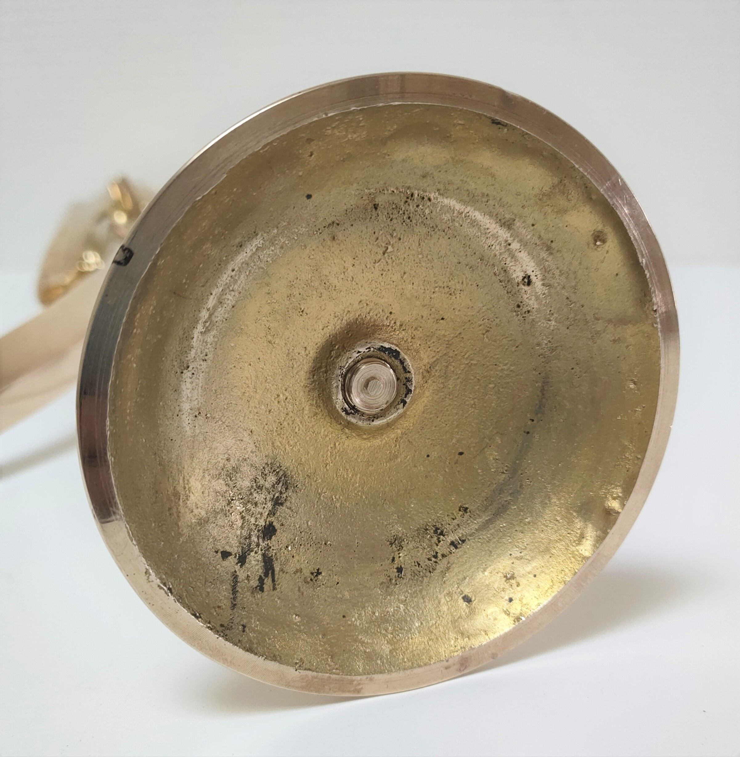 Solid brass parrot perch H. 45 cm 80s