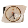 Horloge formica vintage pendule murale silencieuse années 60 "Carrez gris noir"