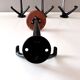 4 Vintage coat hooks brown, 70's interior