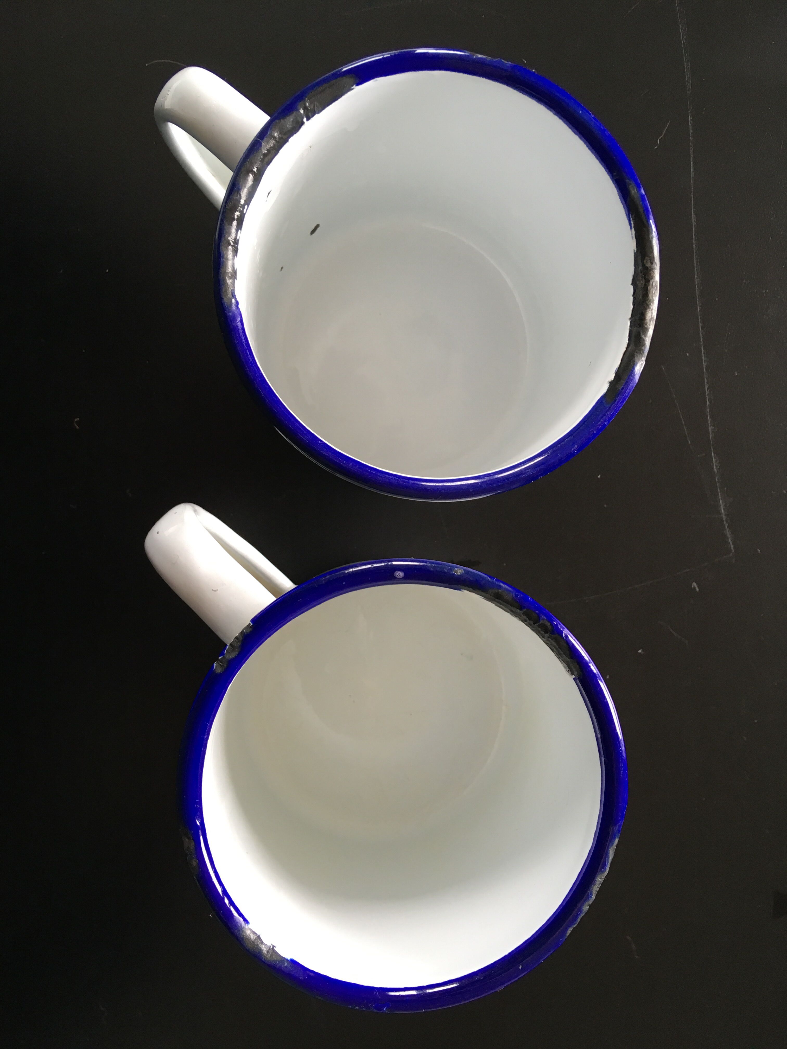 Enamel cups