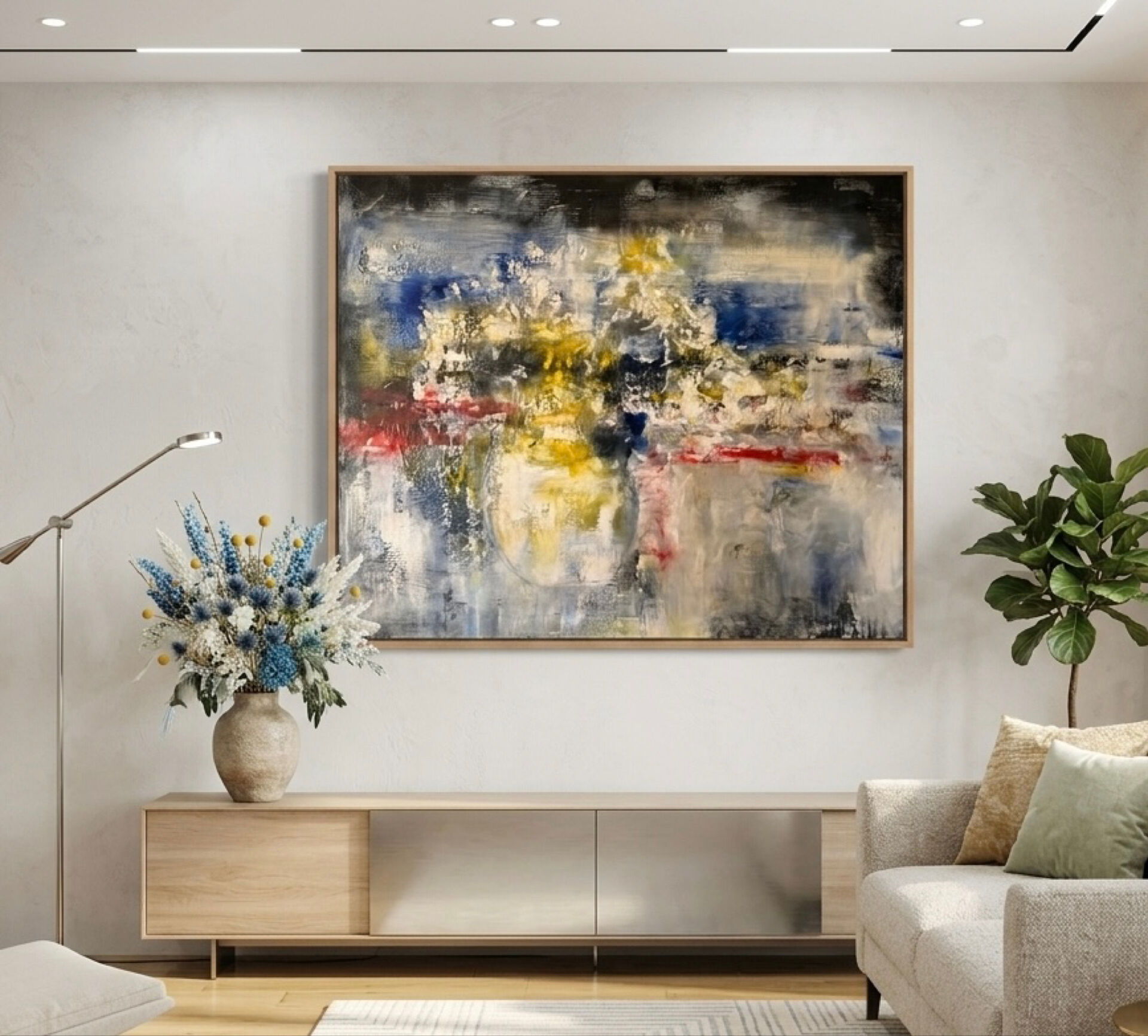 Original abstract painting Artist rated by Akoun