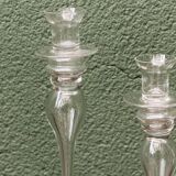Set of 3 glass candle holders
