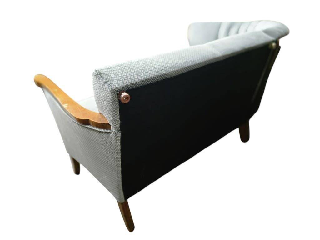 Light blue vintage corner sofa