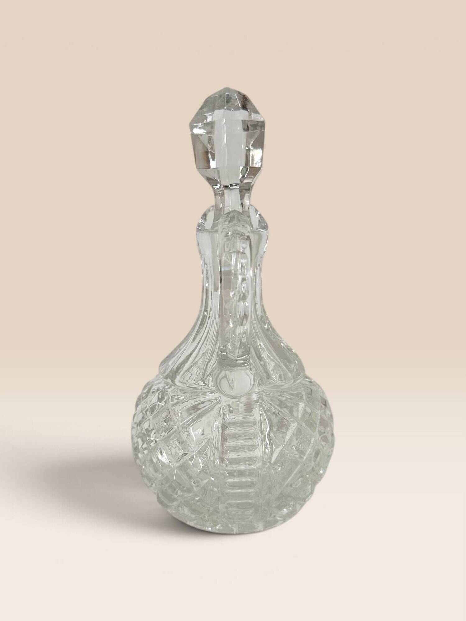 Cut crystal oil jug