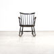 Black lacquered wooden rocking chair 70