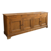 Exceptionnel buffet de métier ancien en pin massif – 270 cm