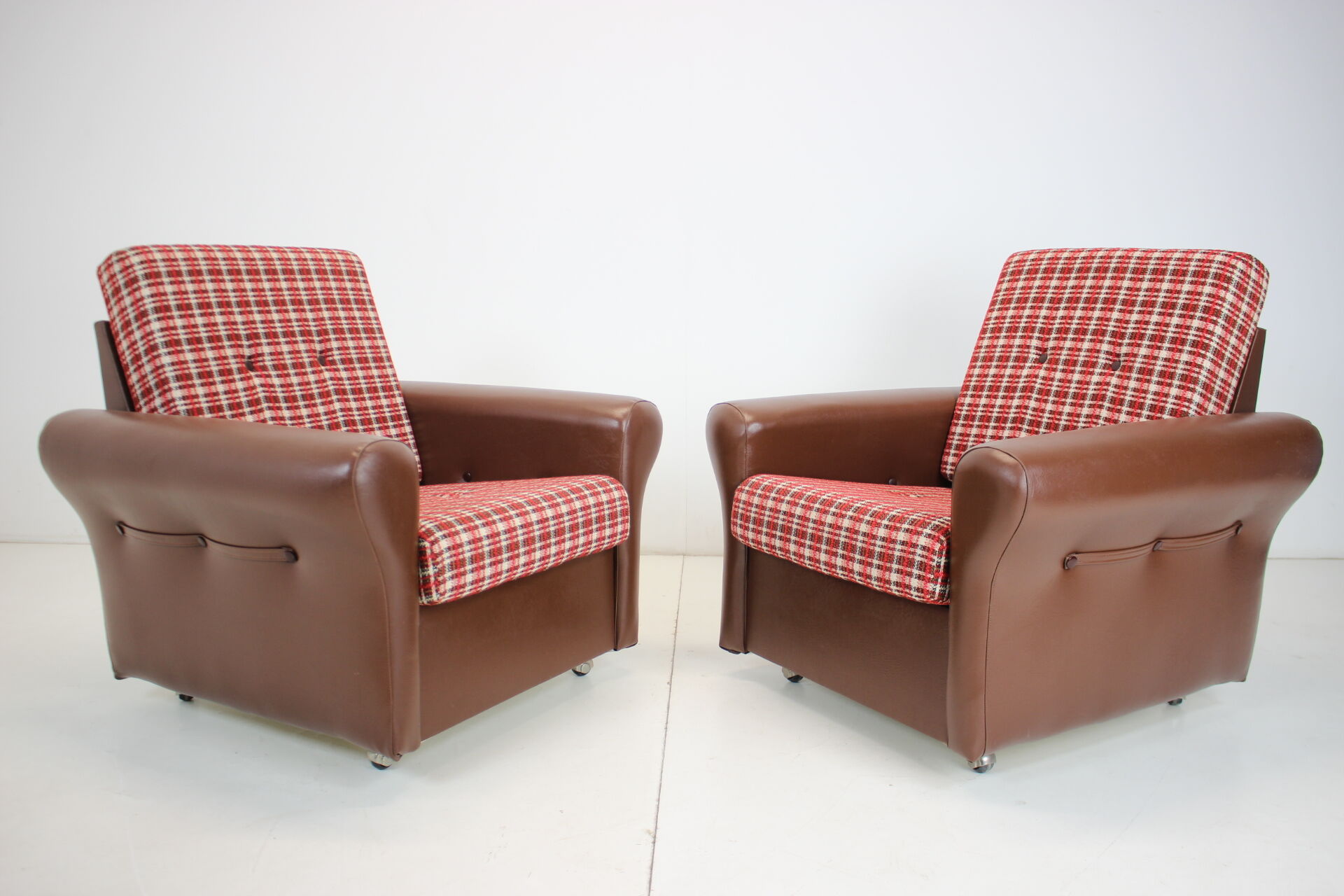 Pair of Mid-century Design Armchairs,Czechoslovakia,1960's.