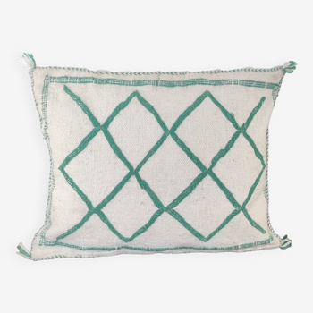 Coussin losange vert berbere