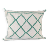 Berber green diamond cushion