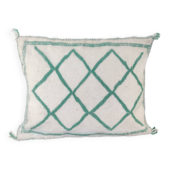 Berber green diamond cushion