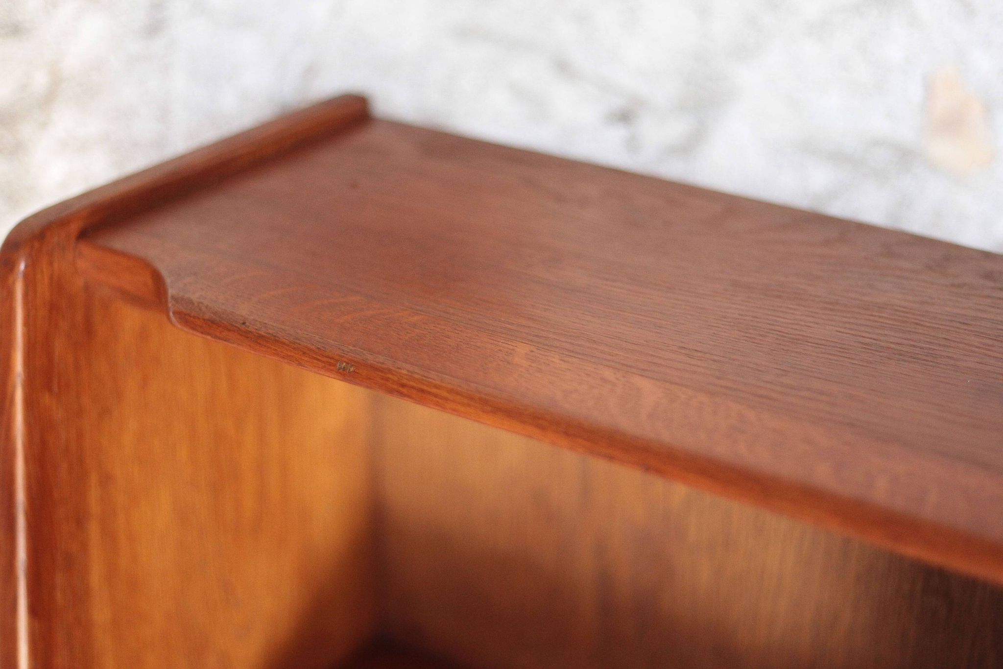 Vintage wooden furniture, Roger Landault shelf for ABC, 1950s.