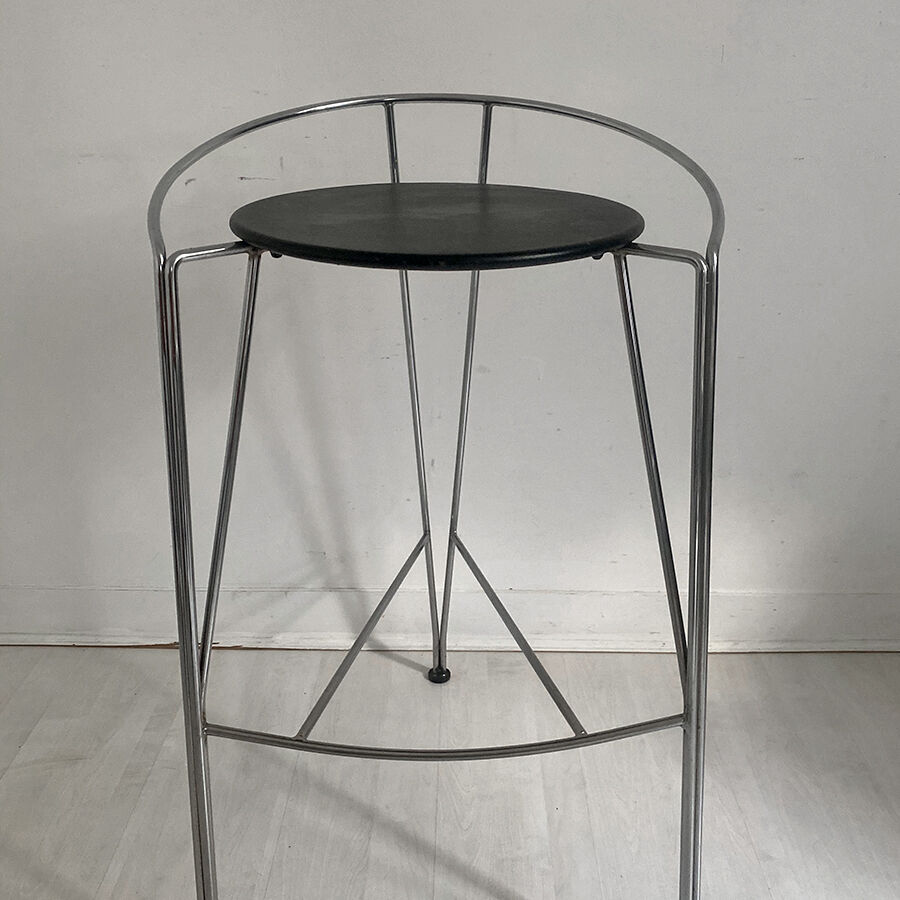 Bar stool half moon design Pascal Mourgue from the 80's