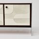 Vintage sideboard with handmade relief surface, metal, Germany, 1960s