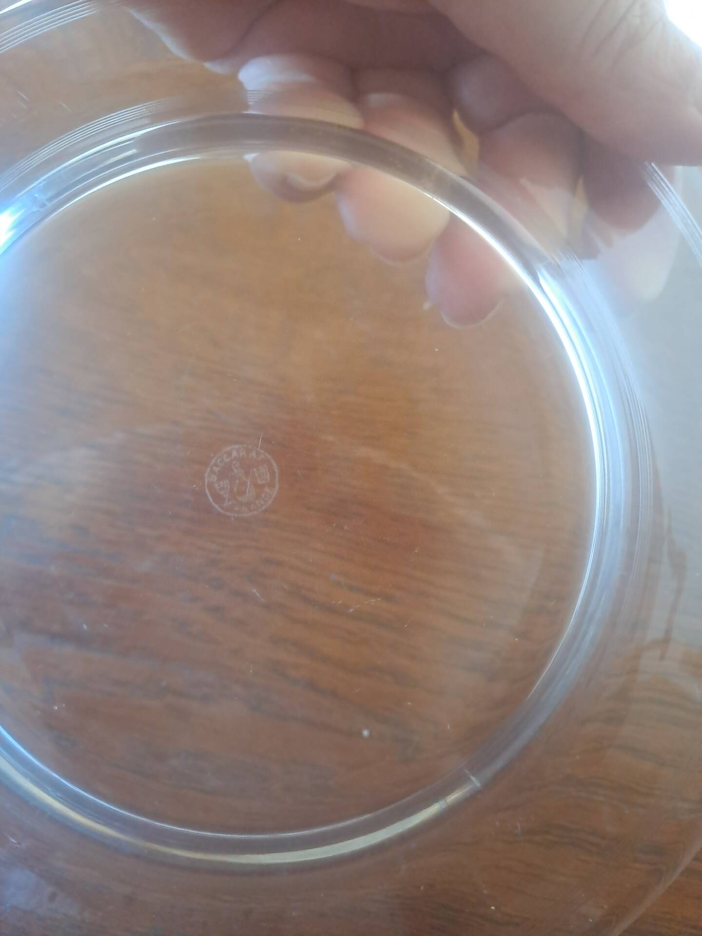 10 dessert plates in stamped Baccarat crystal