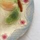 Assiette ancienne en barbotine pomme poire