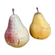 Set of 2 decorative pears in resin