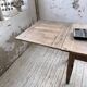 Solid oak farmhouse table with integrated extensions 1950