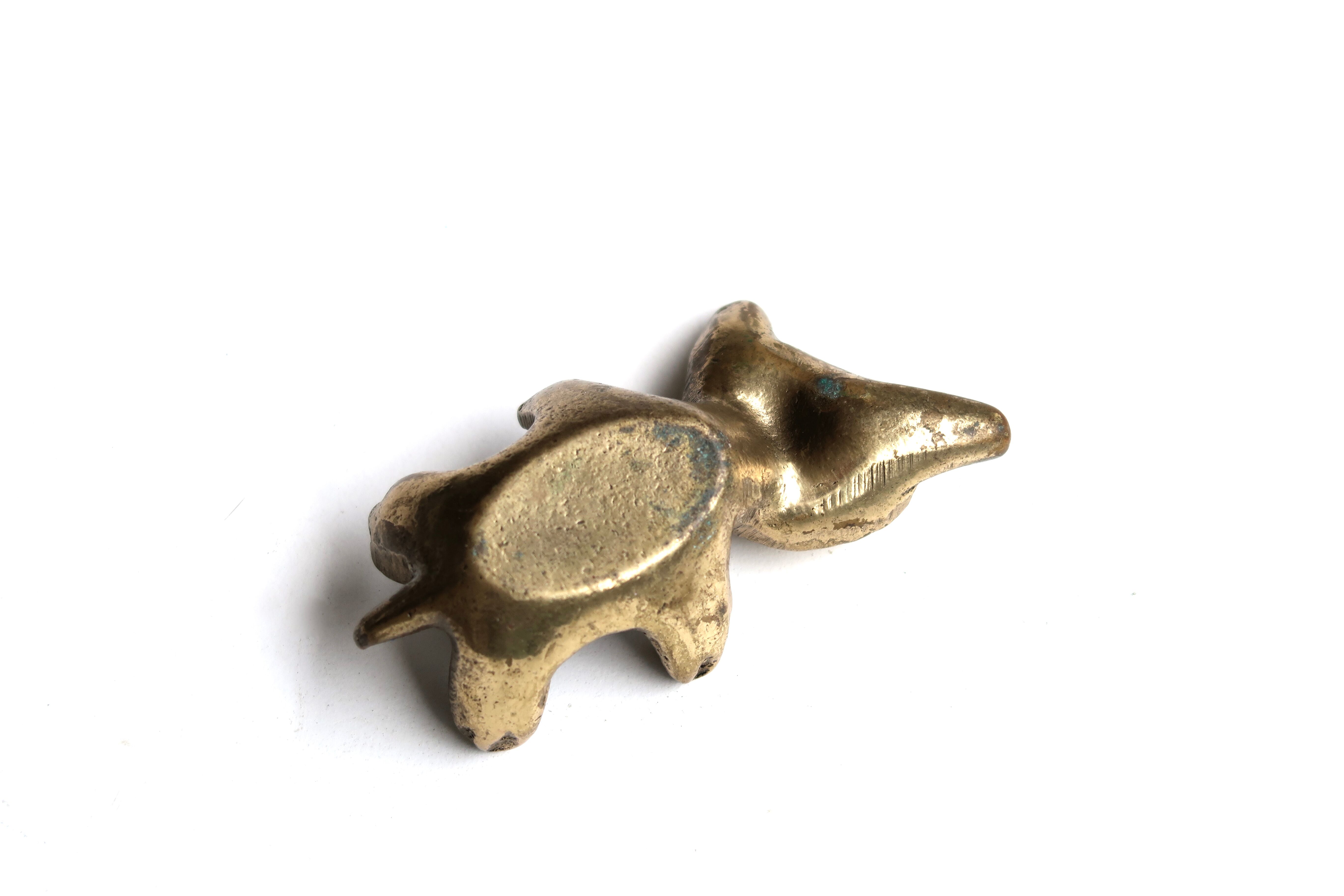Walter Bosse cat shell in bronze, 60s