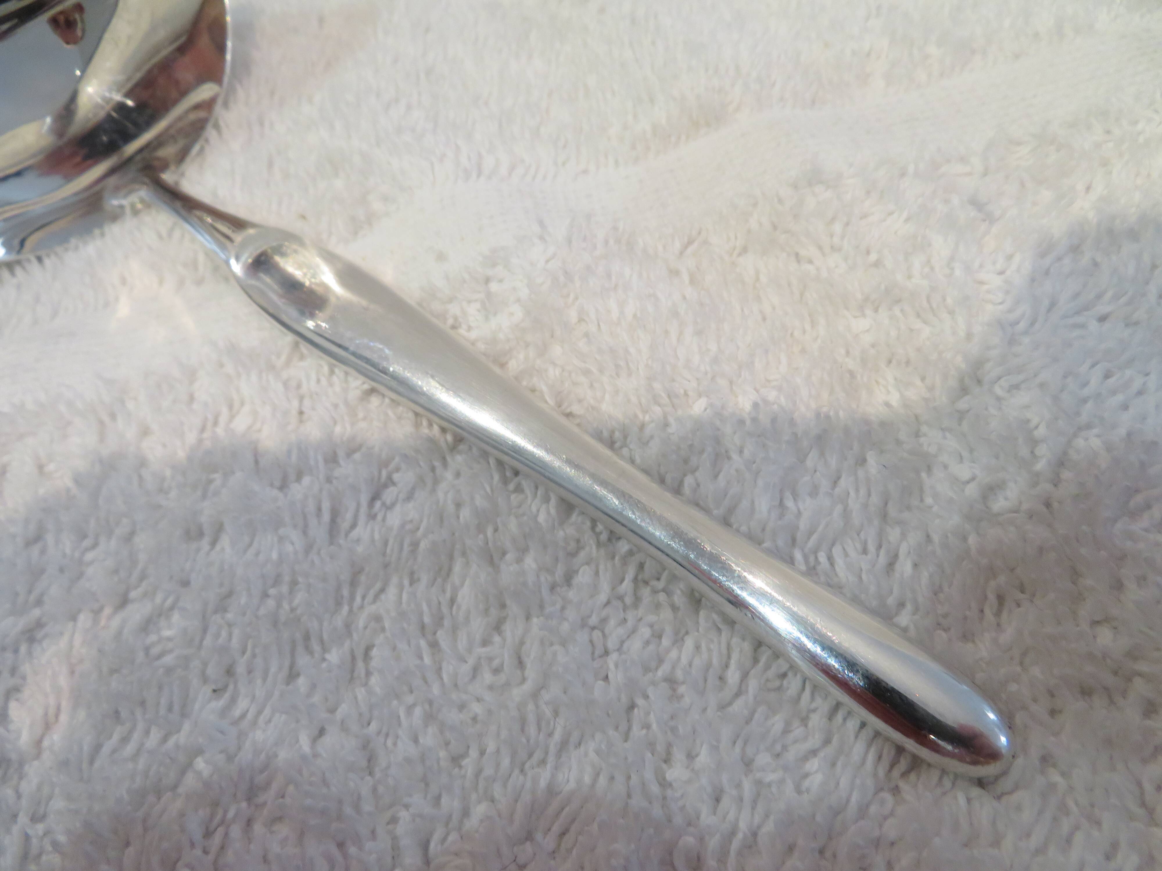 Christofle Duo 17cm silver plated metal lean fat ladle
